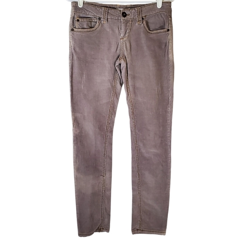 7387 * Bongo Low Rise Corduroy Taper Leg Pants Gray Size 7 Vintage Y2K